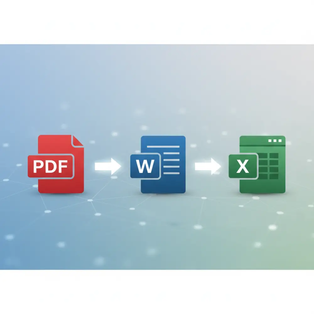 تحويل ملفات PDF إلى Word أو Excel بتنسيق احترافي او العكس