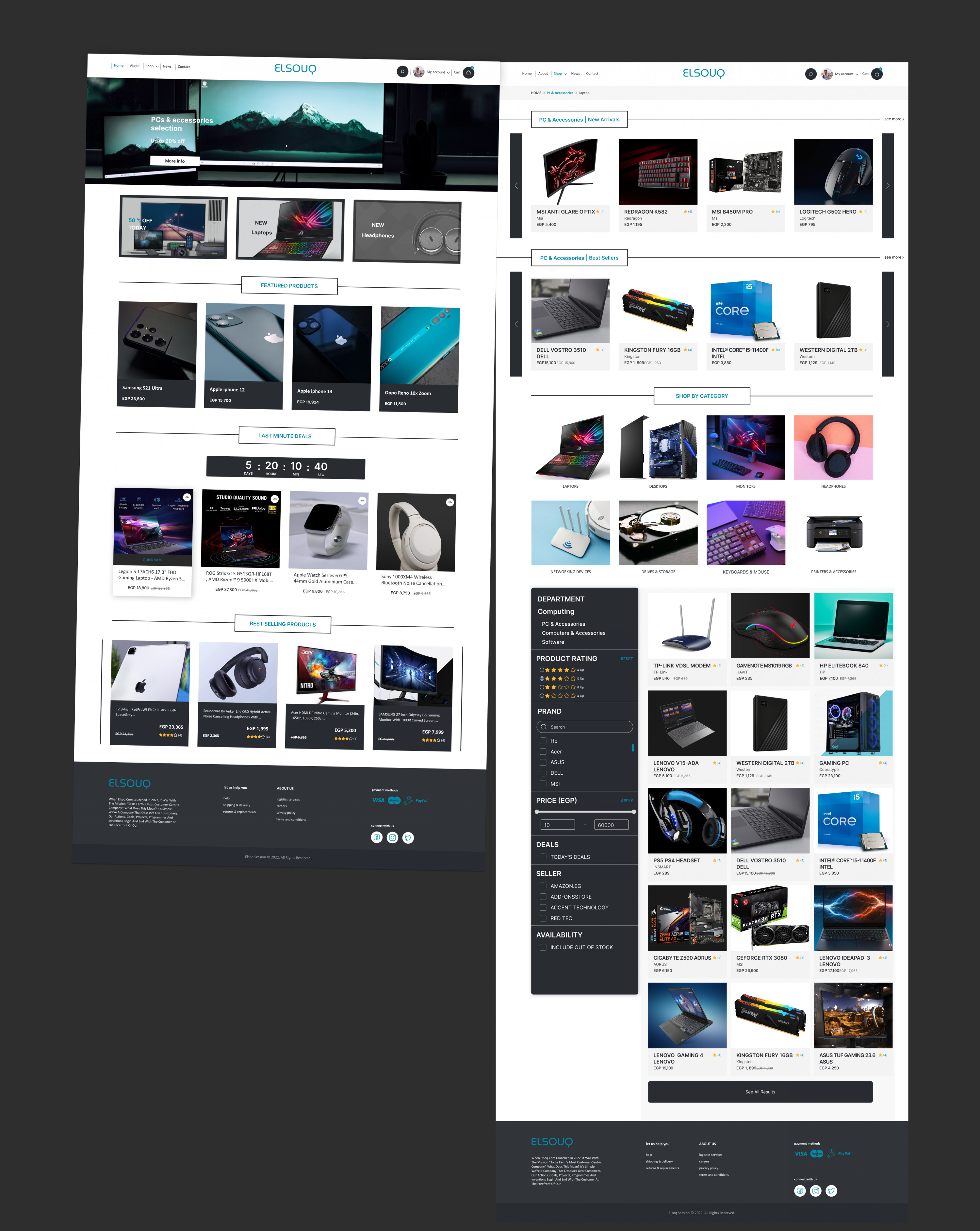 تصميم صفحة ويب بإستخدام Adobe XD أو Figma