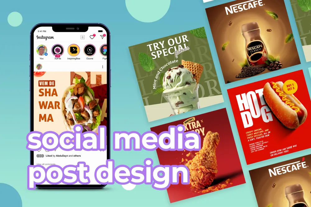 تصميم سوشيال ميديا (أطعمة ومشروبات)