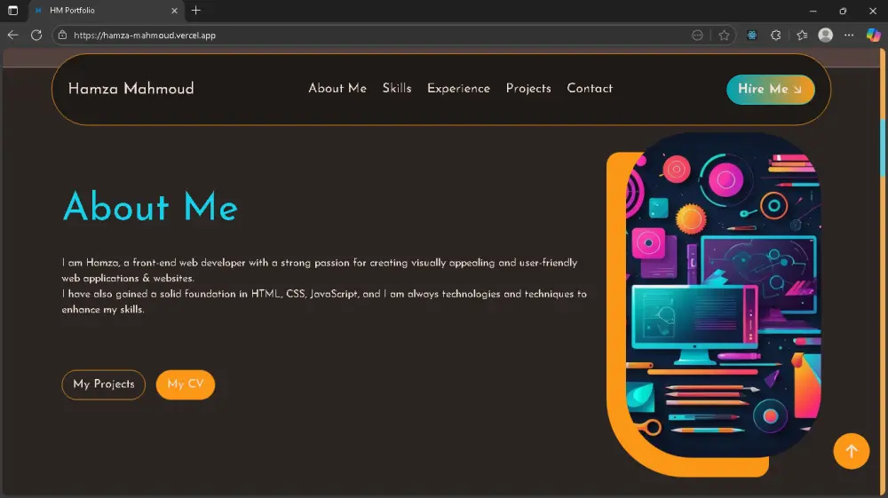 تصميم بورتفوليو شخصي احترافي (Personal Portfolio)