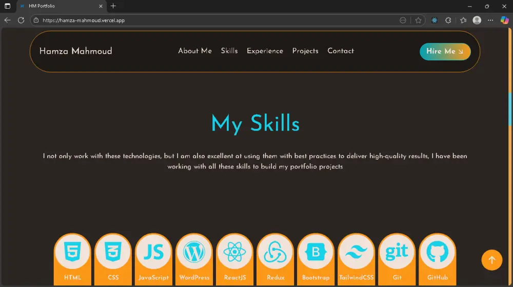 تصميم بورتفوليو شخصي احترافي (Personal Portfolio)