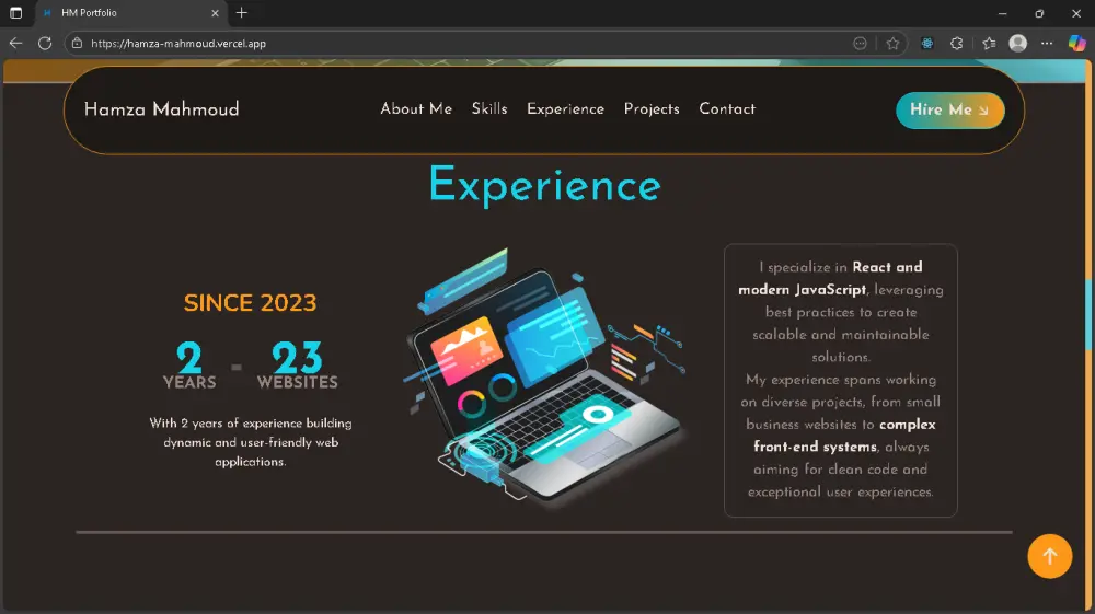 تصميم بورتفوليو شخصي احترافي (Personal Portfolio)