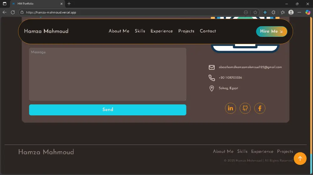 تصميم بورتفوليو شخصي احترافي (Personal Portfolio)