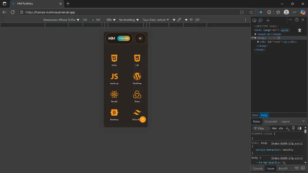 تصميم بورتفوليو شخصي احترافي (Personal Portfolio)