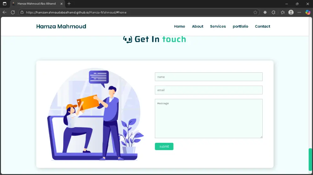 تصميم بورتفوليو شخصي احترافي (Personal Portfolio)