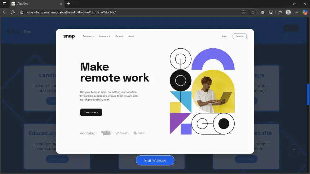 تحويل تصميم Figma أو Adobe XD إلى موقع متجاوب HTML / CSS / JavaScript (صفحة واحدة)