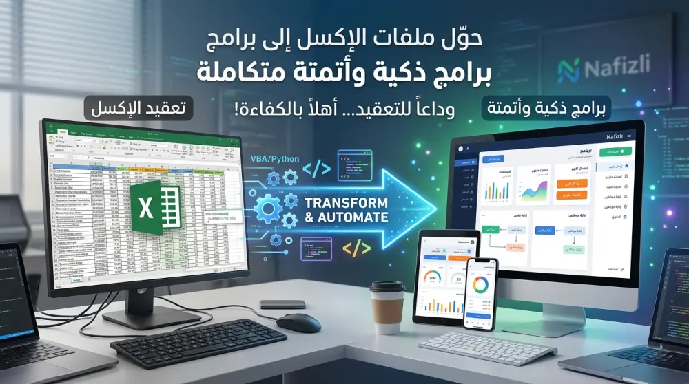 تحويل ملفات الإكسل (Excel) إلى تطبيقات ذكية وأتمتة المهام الرقمية.