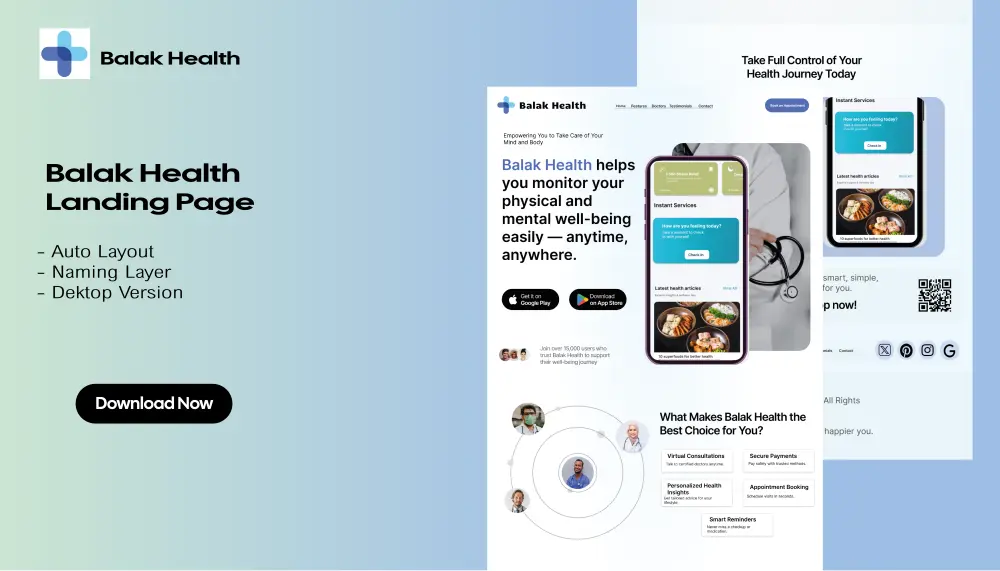 تصميم صفحه هبوط احترافية باستخدام Figma