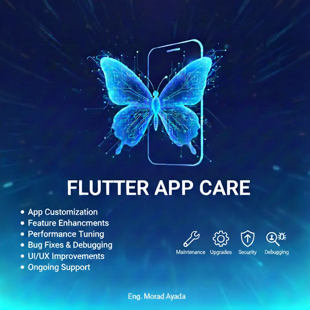 خدمة تعديل وصيانة تطبيق Flutter