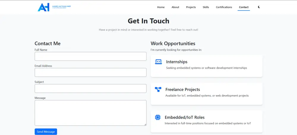 تصميم صفحة بورتفوليو احترافية بالـ HTML / CSS / JavaScript