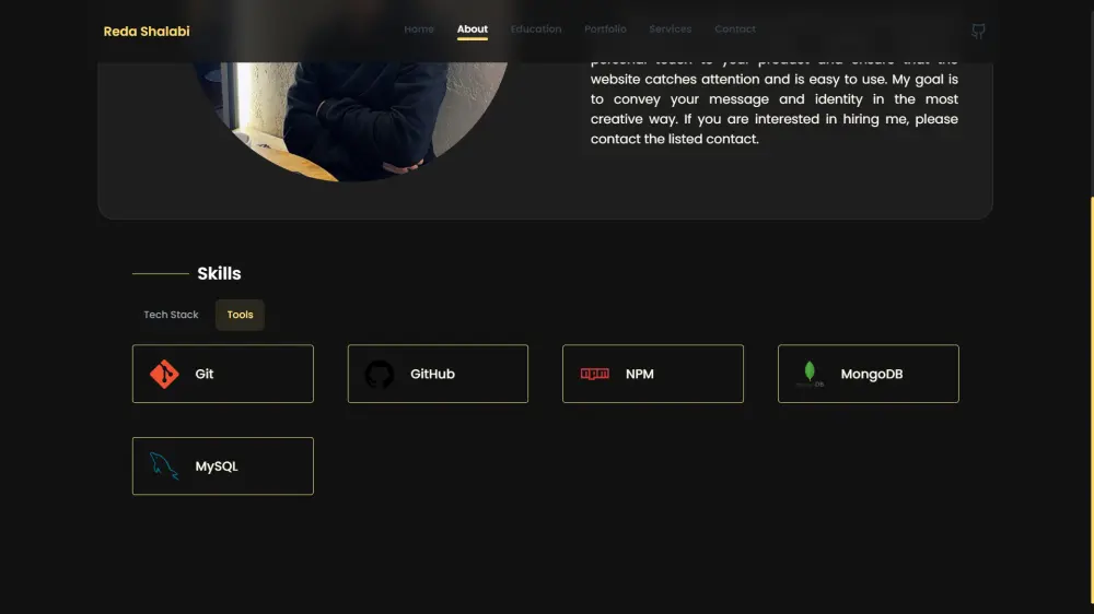 بورتفوليو شخصي احترافي ومتجاوب بـ HTML, Tailwind,Vue