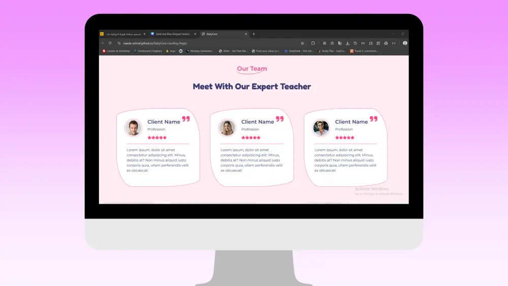 تصميم صفحة هبوط احترافية متجاوبة بـ HTML وCSS وBootstrap