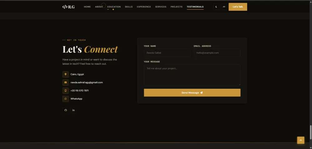 تصميم وتطوير Portfolio Website احترافي لعرض أعمالك ومهاراتك