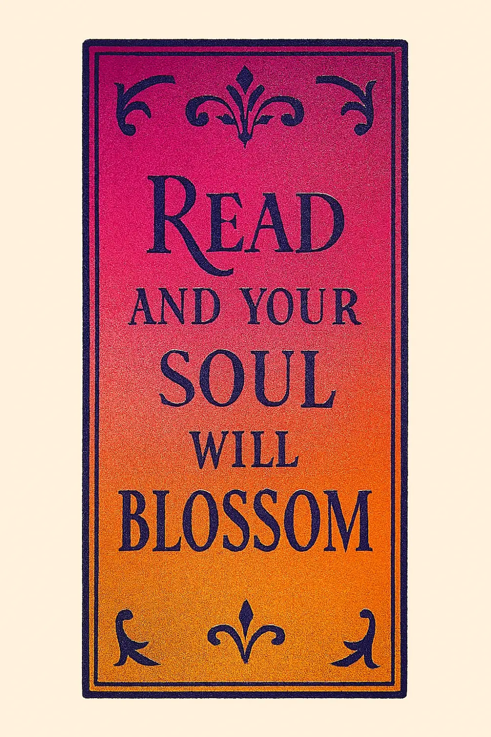 تصميم فاصلة كتاب مزخرفة بعبارات