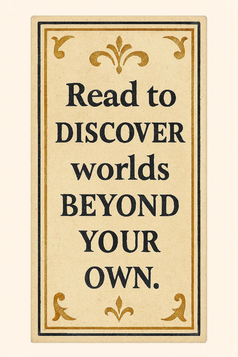 تصميم فاصلة كتاب مزخرفة بعبارات