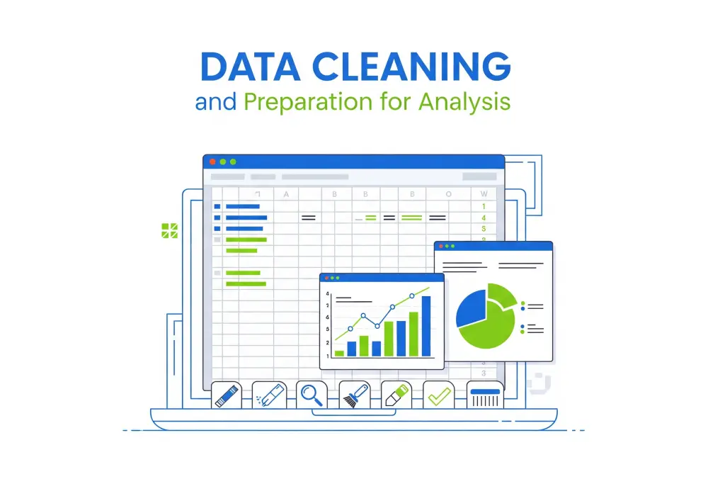 تنظيف وتنظيم البيانات وتحويلها إلى تقارير جاهزة للتحليل