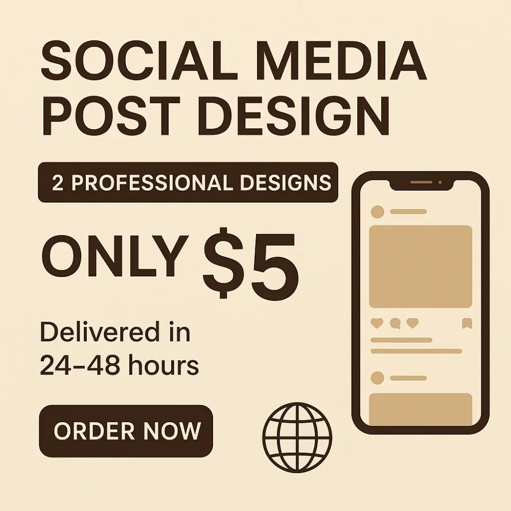 تصميم بوست سوشيال ميديا لموقعك او خدمتك او منتجك او صفحتك