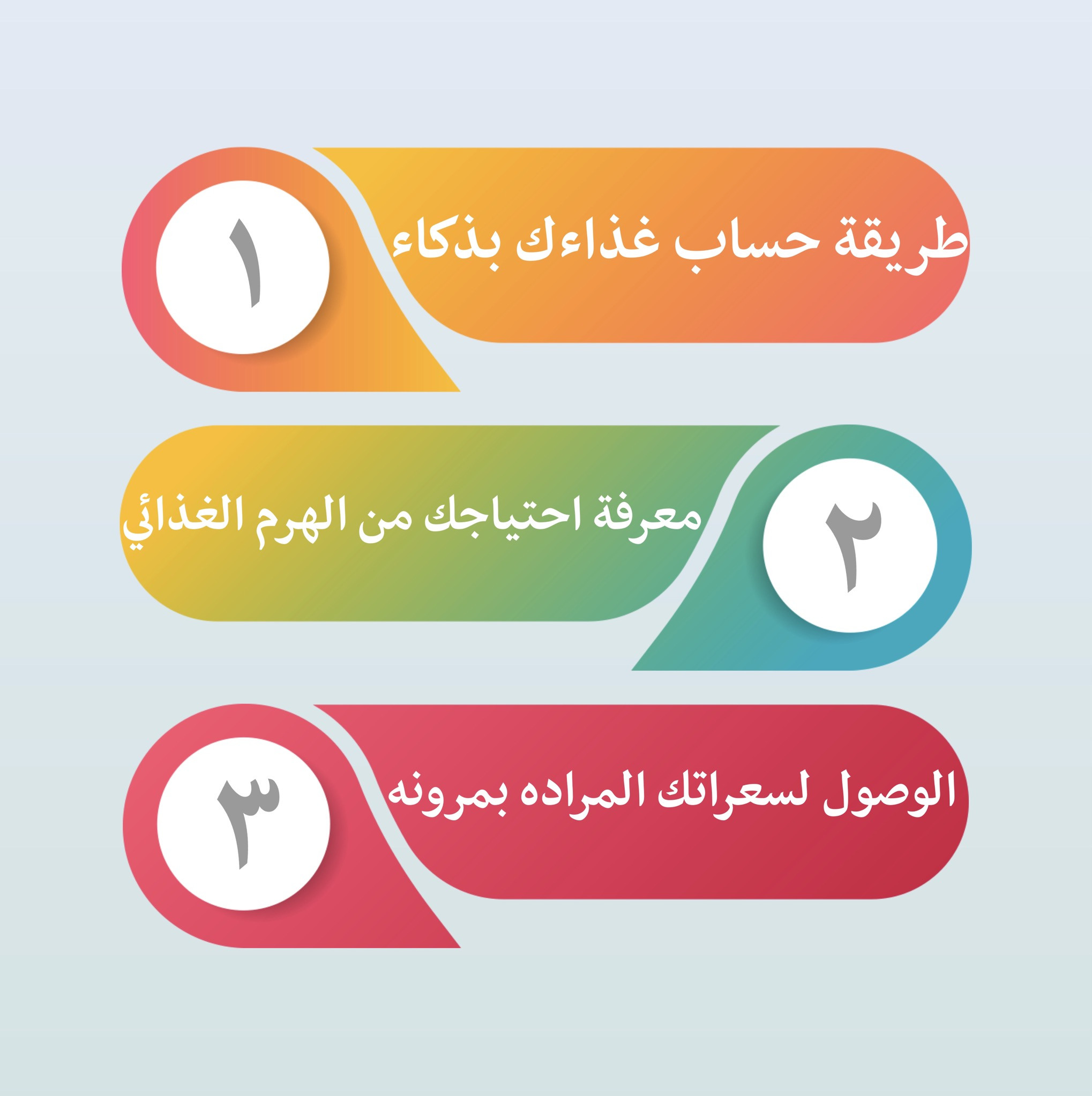 غذاءك بطريقه مرنه، وآلية حساب غذاءك