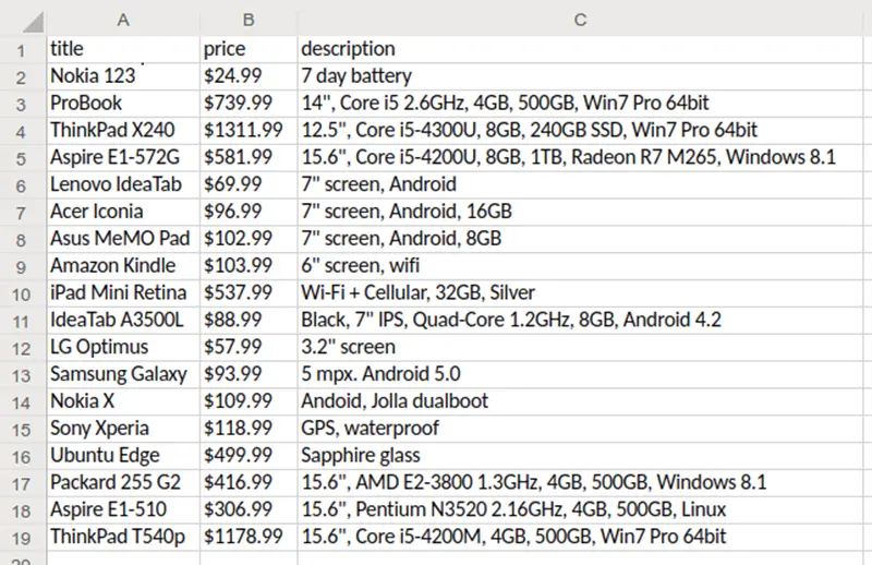 خدمة استخراج البيانات(Web Scraping)وتنظيمها في Excel أو CSV