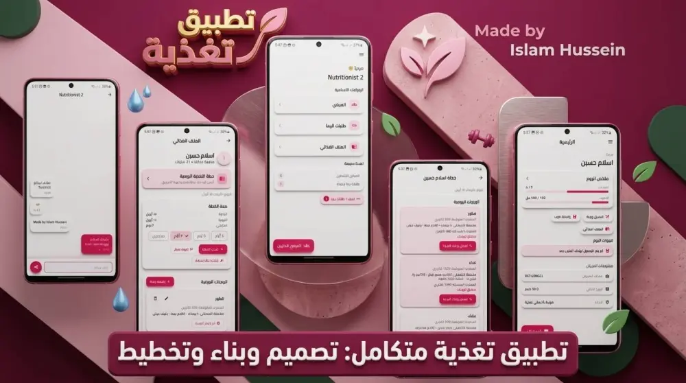 تصميم وبرمجة تطبيق طبي أو تغذية احترافي لإدارة العيادات ومتابعة العملاء