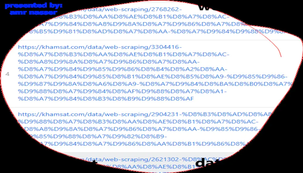 إستخراج البيانات من صفحات الإنترنت المختلفة