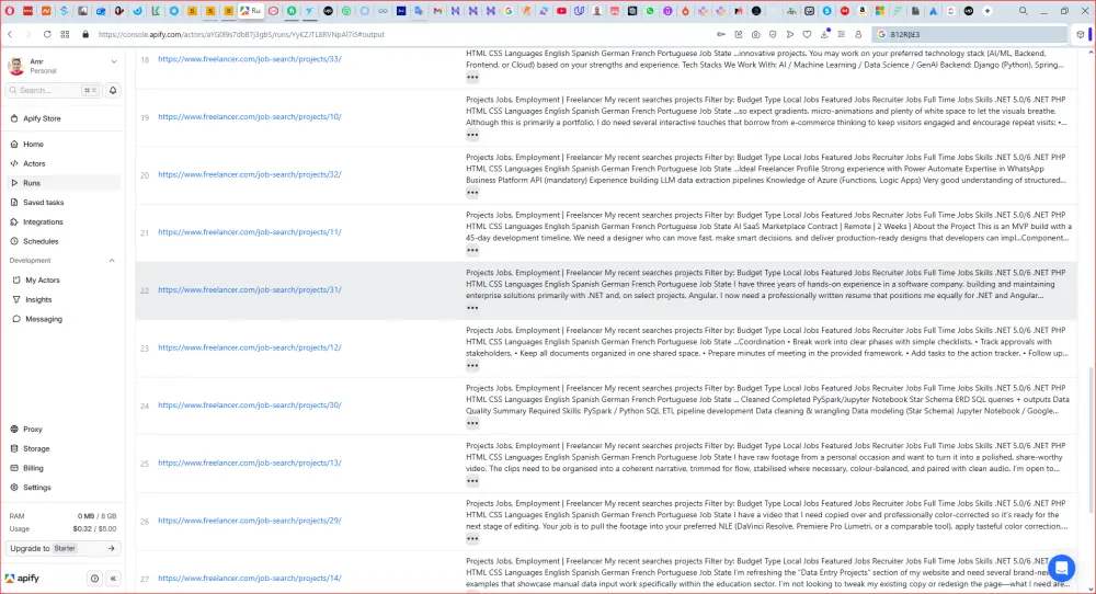 إستخراج البيانات من صفحات الإنترنت المختلفة