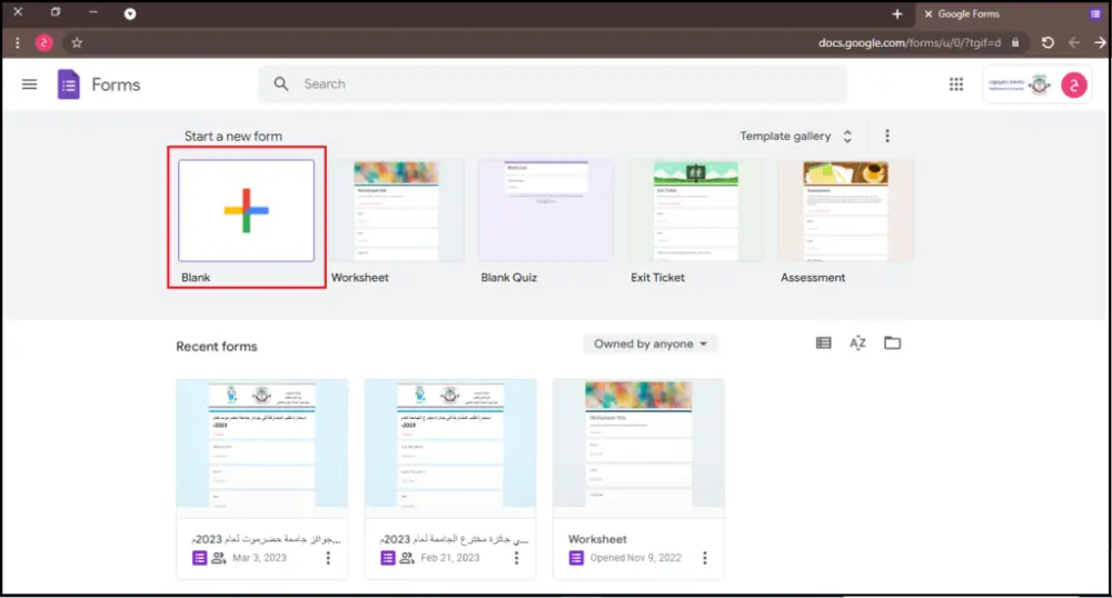 عمل وتصميم نماذج جوجل لجمع البيانات أسئلة وأجوبة