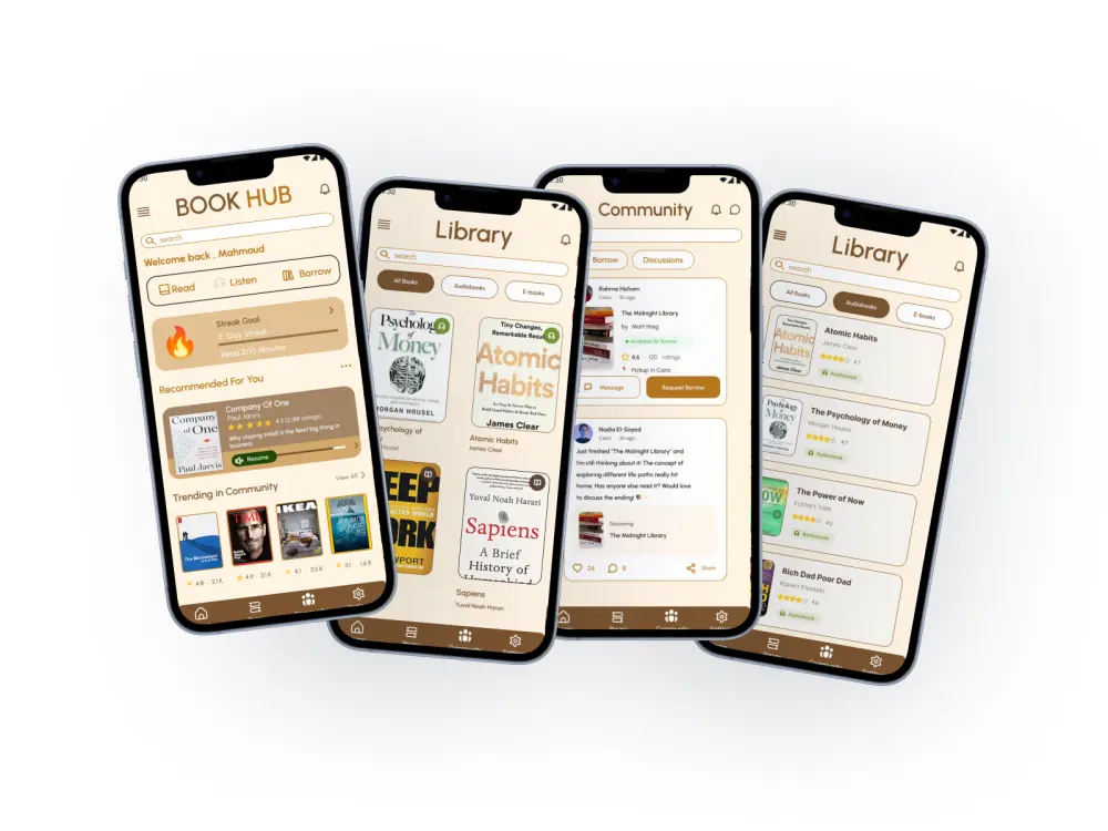 تصميم واجهات مستخدم (UI/UX) احترافية وعصرية لتطبيقات الموبايل والمواقع.