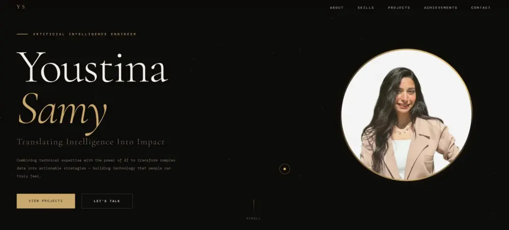 تصميم موقع ويب بورتفليو شخصي احترافي