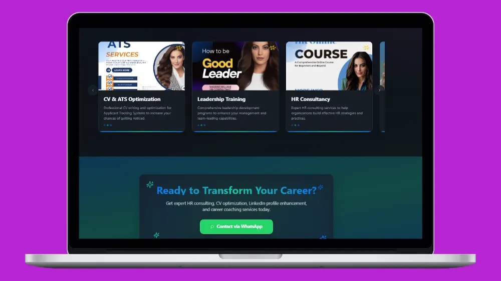 تصميم وبناء بورتفوليو شخصي احترافي ومعرض اعمال أونلاين