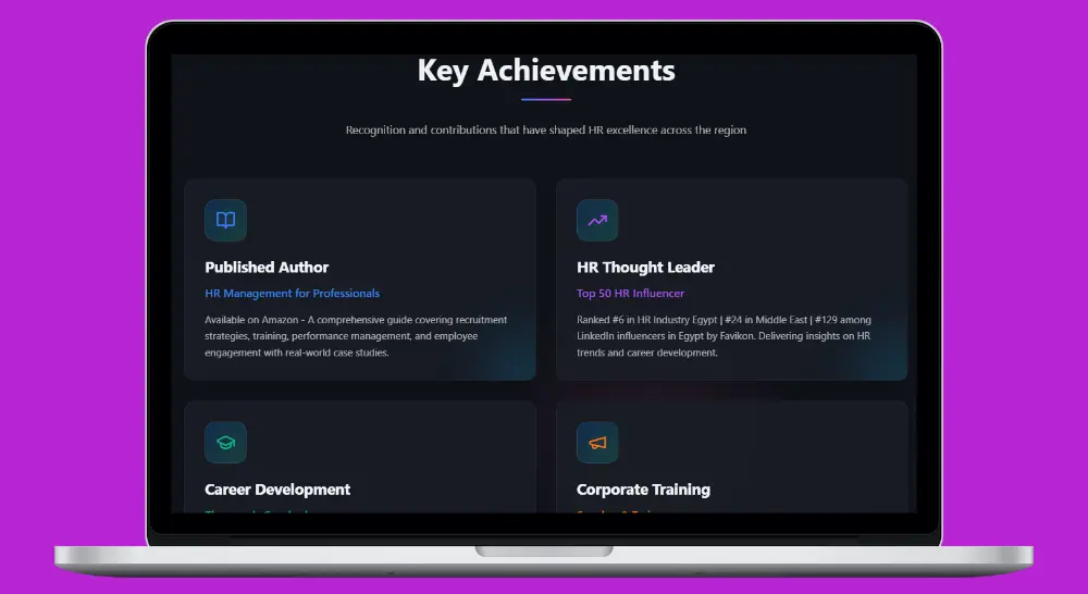 تصميم وبناء بورتفوليو شخصي احترافي ومعرض اعمال أونلاين