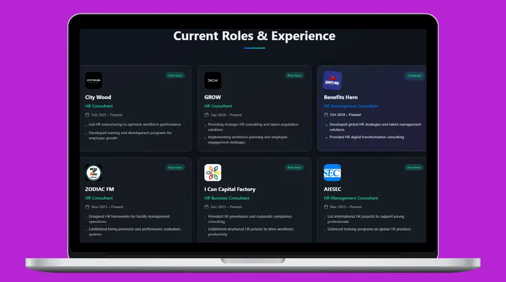 تصميم وبناء بورتفوليو شخصي احترافي ومعرض اعمال أونلاين