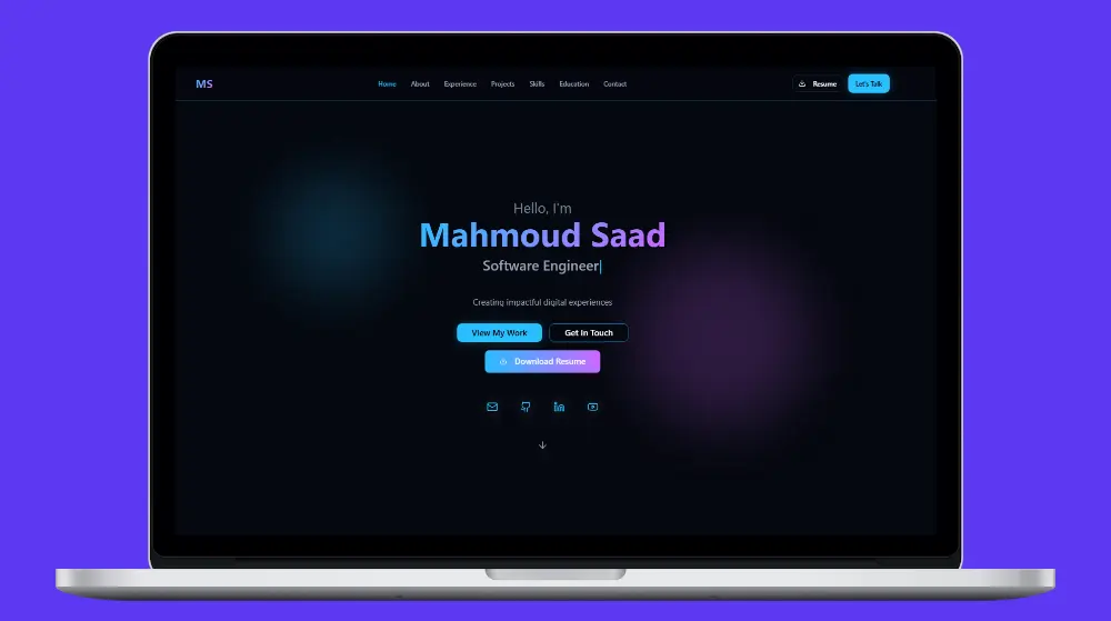 تصميم وبناء بورتفوليو شخصي احترافي ومعرض اعمال أونلاين