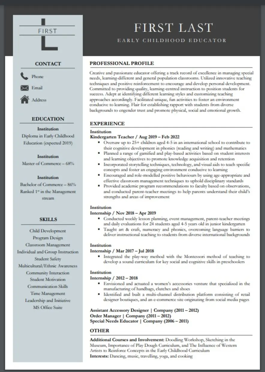 سيرة ذاتية احترافية وخطاب تقديم
