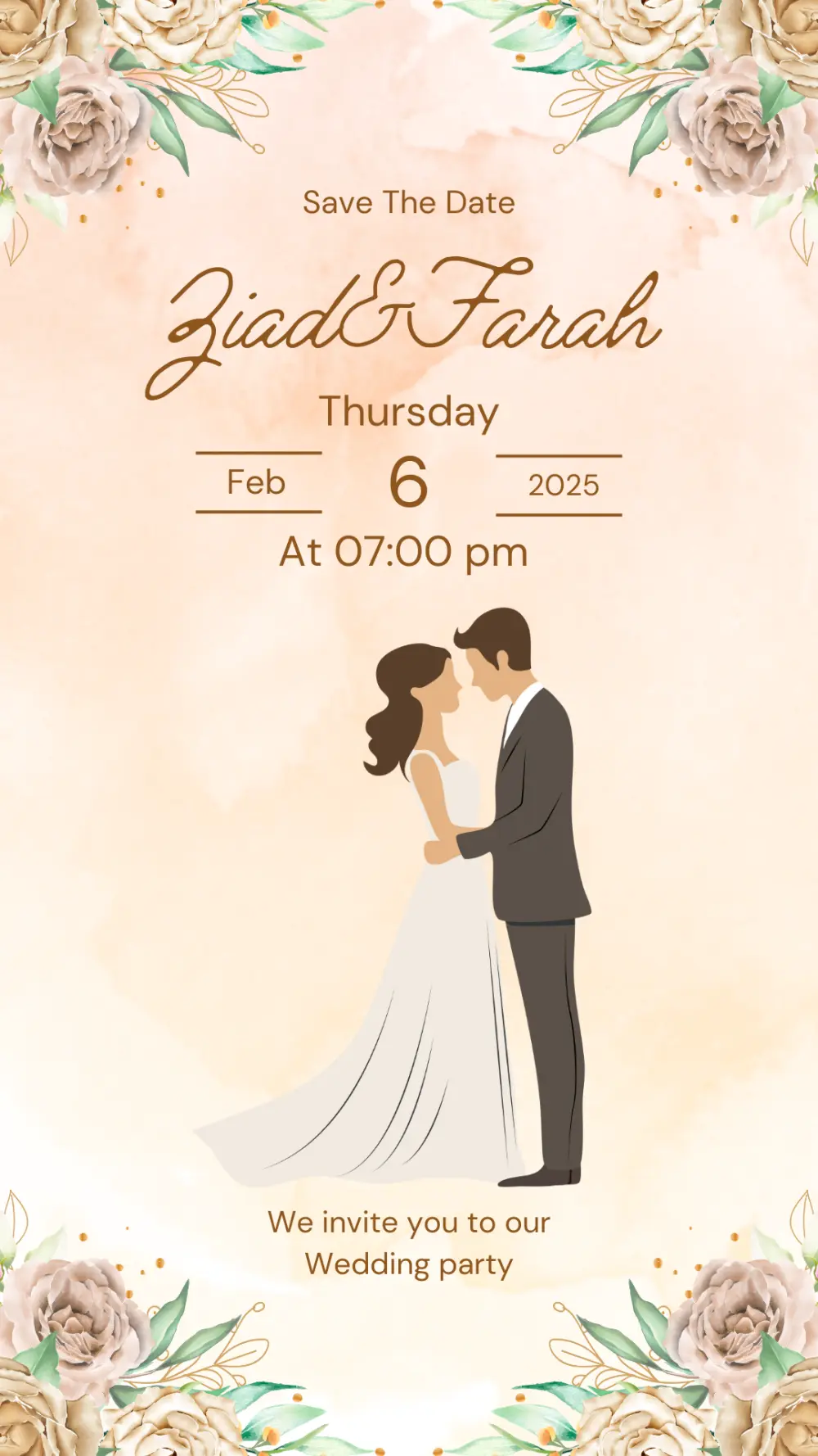 دعوة زفاف بتصميم فني راقي... خلي دعوتك تحكي قصتك