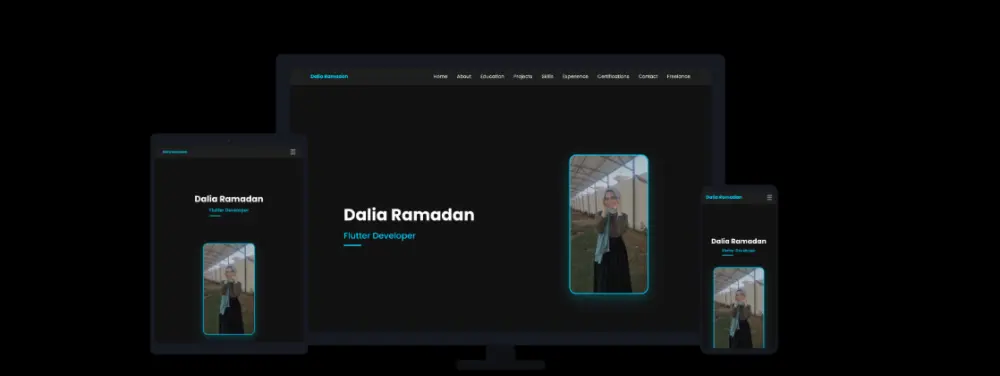 بورتفوليو شخصي احترافي بتصميم دقيق بـ HTML & CSS (Responsive + قابل للتعديلات)
