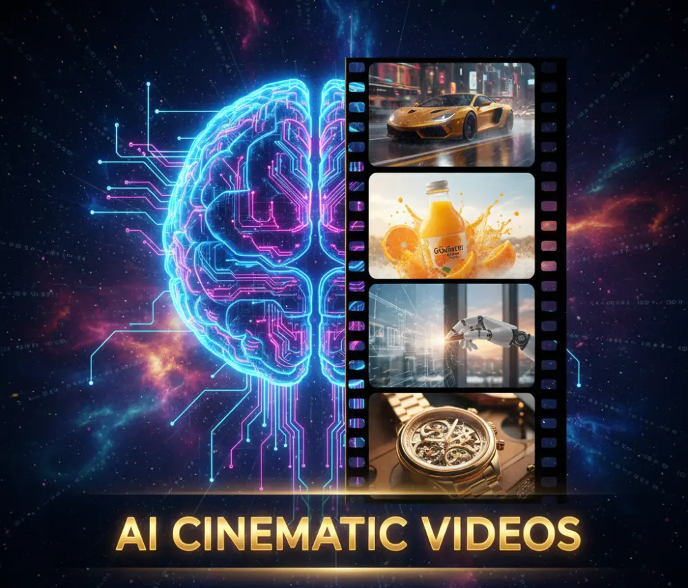 إنتاج فيديو سينمائي قصير للمنتجات بالذكاء الاصطناعي