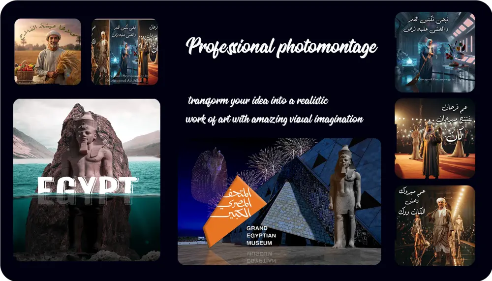 فوتومونتاج احترافي – تحويل فكرتك إلى لوحة فنية واقعية بخيال بصري مدهش