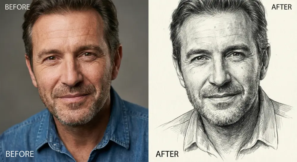 رسم صور شخصية بالرصاص بجودة عالية واحترافية