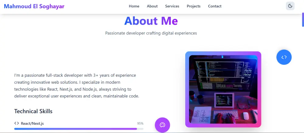 تصميم وبرمجة موقع معرض أعمال (Portfolio) احترافي ومتجاوب