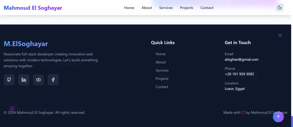تصميم وبرمجة موقع معرض أعمال (Portfolio) احترافي ومتجاوب