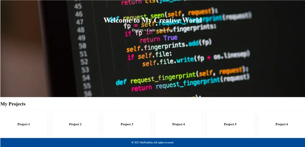تصميم (Portfolio) احترافي ومتجاوب