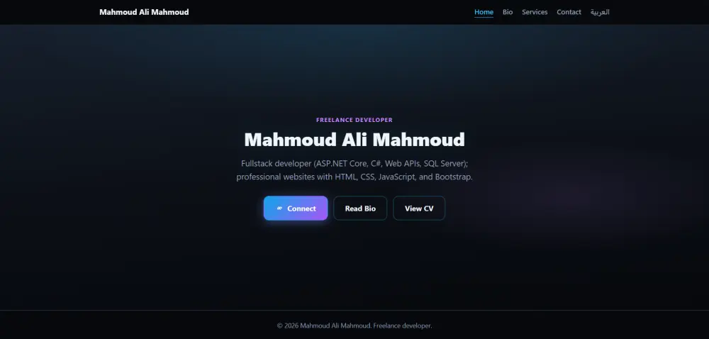 تصميم (Portfolio) احترافي ومتجاوب