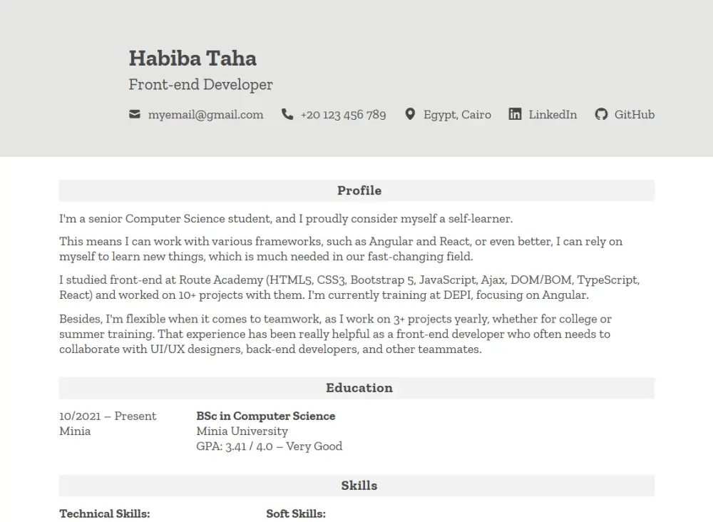 إنشاء سيرة ذاتية احترافية CV تتناسب مع نظام ATS