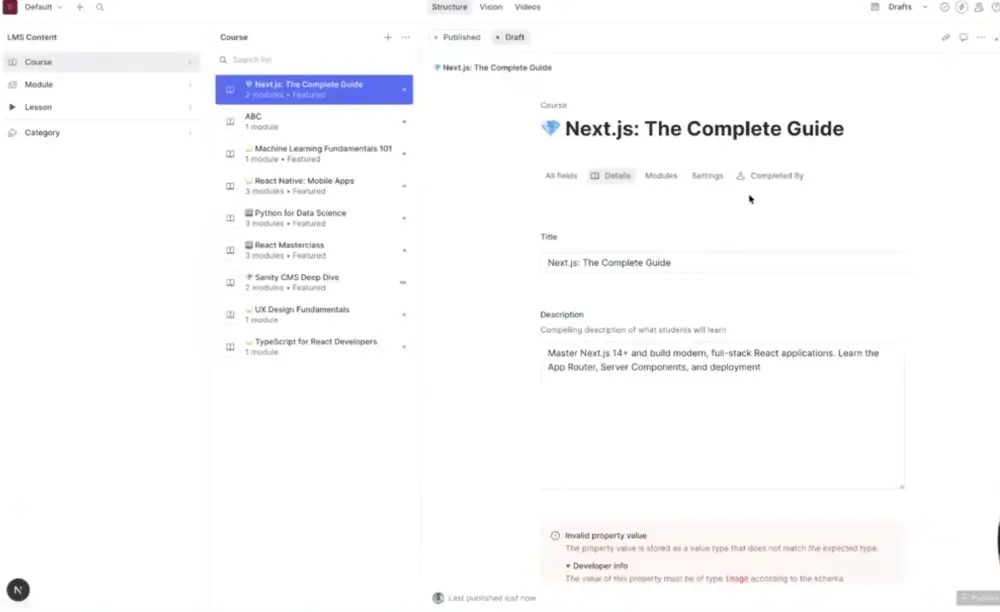 منصة تعليم إلكتروني ذكية (AI-Powered LMS) باستخدام Next.js
