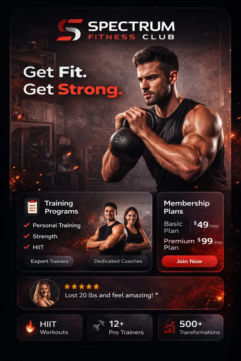 تصميم وتطوير موقع إلكتروني احترافي  باستخدام React أو HTML/CSS/JS