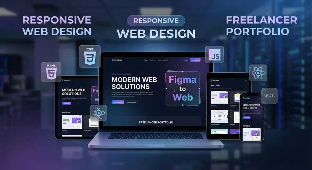 تصميم وتطوير موقع إلكتروني احترافي  باستخدام React أو HTML/CSS/JS