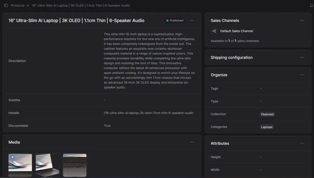 منصة تجارة إلكترونية حديثة بواجهة متجر ولوحة تحكم احترافية (SaaS E-commerce)