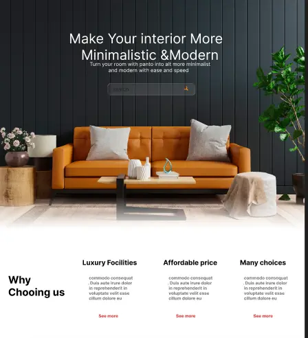 أقدّم خدمة تصميم وتطوير موقع إلكتروني احترافي خاص بمعارض أو شركات الأثاث، بهدف عرض المنتجات بشكل أنيق وجذاب يساعد على زيادة المبيعات وبناء هوية رقمية قوية للعلامة التجارية.