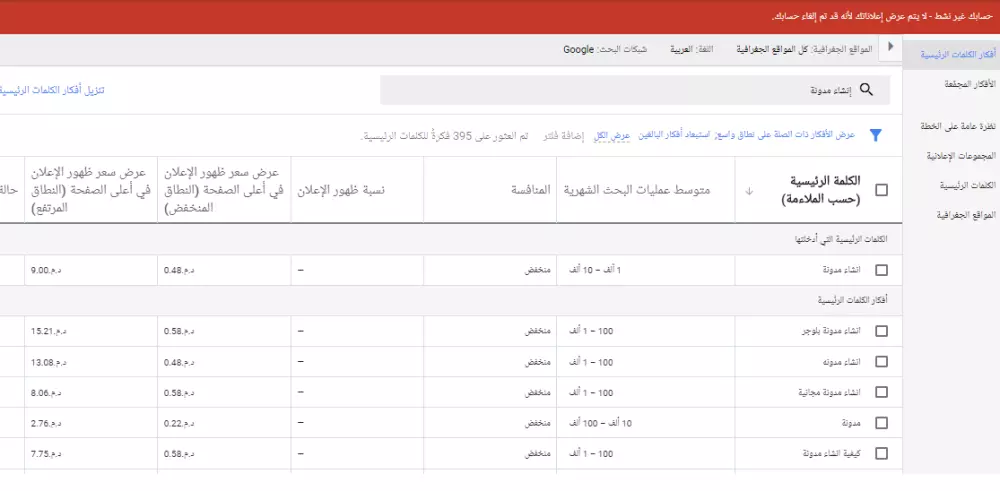 انشاء وادارة حملات اعلانات جوجل ادز بأنواعها